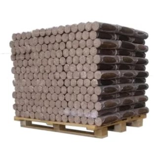 Bois densifiés – Feuillus en palette – 1 Tonne